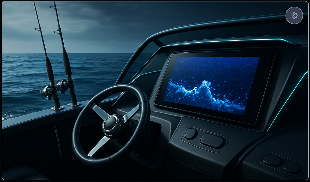 Fishing Sonar Hero Background created with ForgeUI Studio